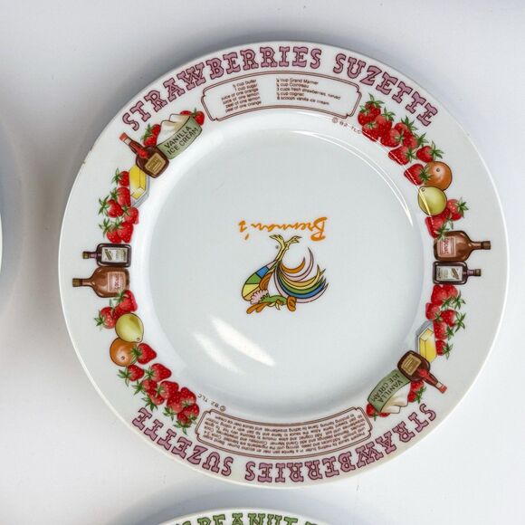 LJUNGBERG NEW ORLEANS COLLECTIONS BRENNAN'S RESTAURANT 4 PC DESSERT RECIPE PLATE - Picture 5 of 12